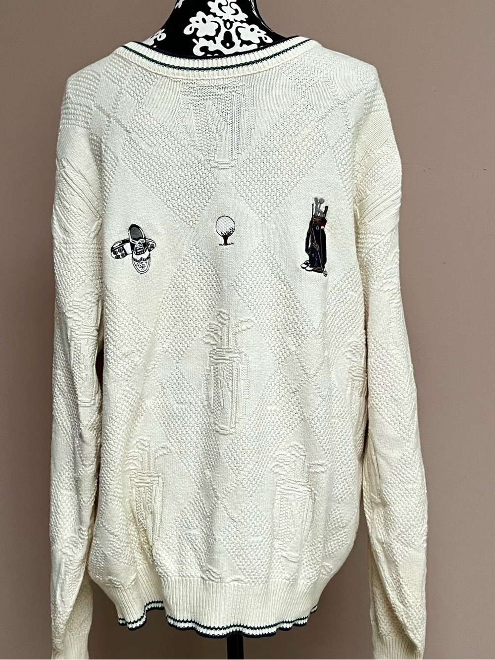 FAIRWAY SPORT-Croft & Barrow Golf Knit Sweater Men's XLT Made in USA Vintage 90s